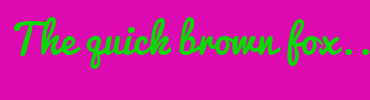Image with Font Color 0BD904 and Background Color DD0AB1